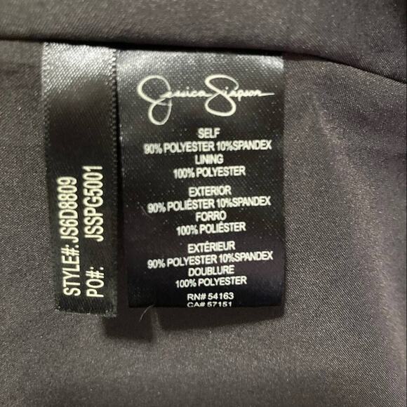 nwt Jessica Simpson Faux Suede Dress Smokey Gray Eyelet Hem size 10 - Picture 9 of 10